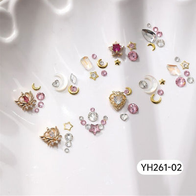 Set de Uñas de Diamante con Diseño Love Minimalista para Mujer - Image 10