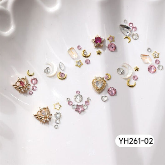 Set de Uñas de Diamante con Diseño Love Minimalista para Mujer - Image 10