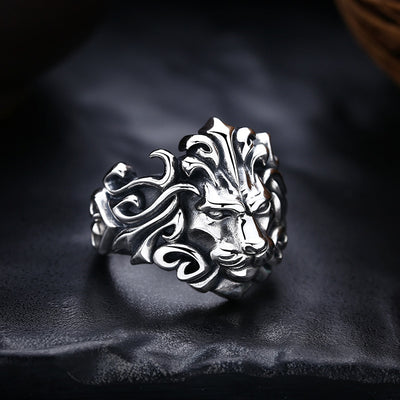 Anillo Vintage Cabeza de León Agresivo - Image 9