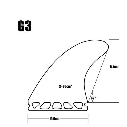Aleta de Surf Carbono con Núcleo Honeycomb - Image 7