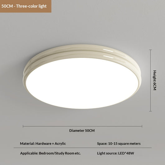 Lámpara de Techo Ultrafina Estilo Crema para Recámara Principal - Image 15