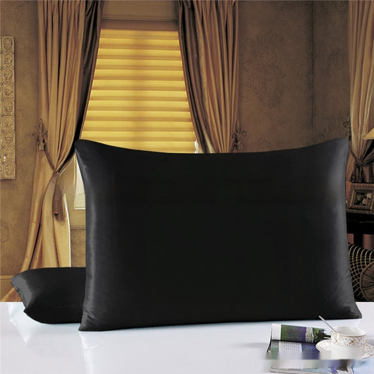Funda de Almohada Doble Cara de Seda Pura 19 M Color Sólido - Image 11