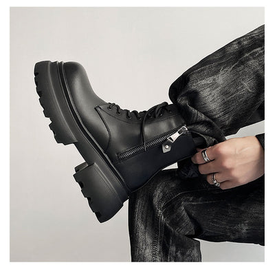 Botas Martin de Cuero para Otoño e Invierno - Zapatos Altos Forrados en Felpa para Hombre - Image 6