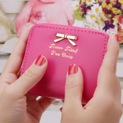 Monedero Compacto con Lazo para Mujer - Cartera Pequeña con Cierre - Image 2