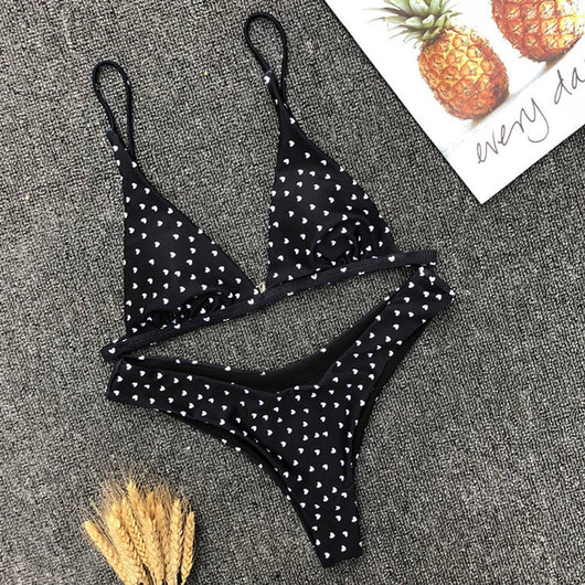 Traje de Baño Retro Estampado con Amor - Bikini Sexy y Moderno - Image 10