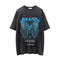 Playera Negra Estampado Calavera Diablo para Hombre