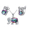 Elephant Gem Set Colorful Jewelry Suit
