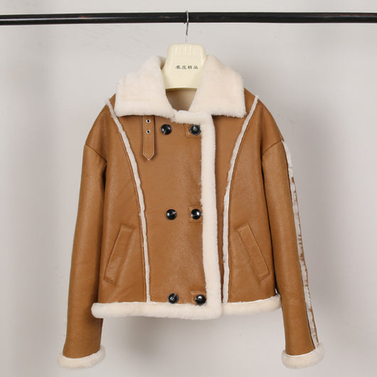Chaqueta Elegante de Cuello Alto con Detalles de Pelaje para Mujer - Image 10