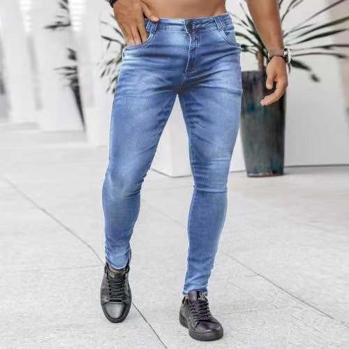 Pantalones Vaqueros Slim Rotos para Hombre - Estilo Europeo - Image 3