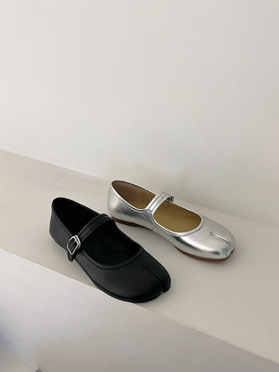 Zapatos Tabi con Hebilla Retro Negro para Mujer - Image 3