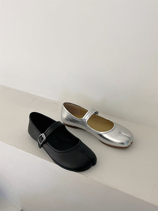 Zapatos Tabi con Hebilla Retro Negro para Mujer - Image 3
