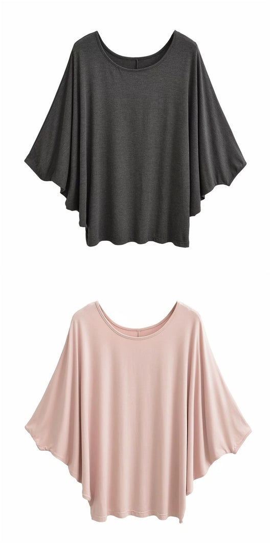 Blusa Suelta de Seda Premium con Mangas Murciélago - Diseño Versátil para Mujer - Image 13