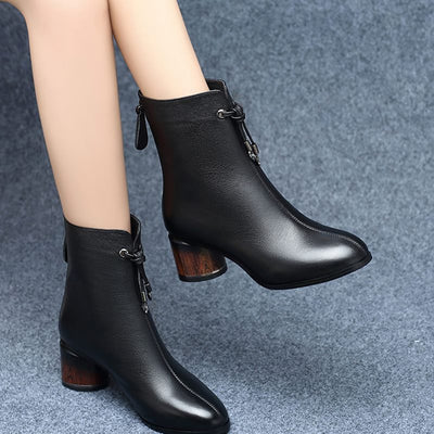 Botas Acolchadas de Invierno para Mujer con Tacón Medio
