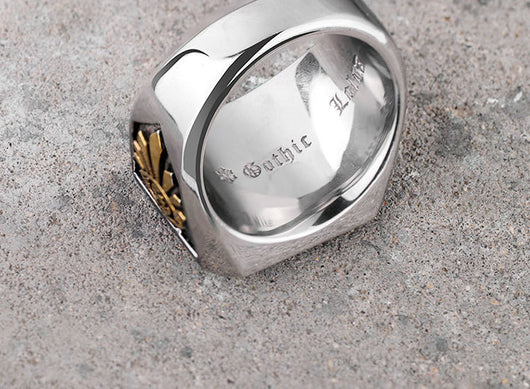 Anillo y Pulsera de Acero Titanio Estilo Punk Calavera Europeo Americano - Image 2