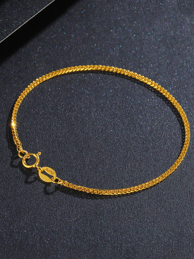 Pulsera de Oro Rosado 18K con Textura Gruesa para Mujer - Image 5
