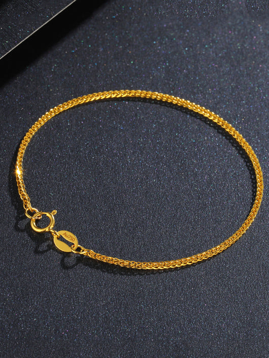 Pulsera de Oro Rosado 18K con Textura Gruesa para Mujer - Image 5