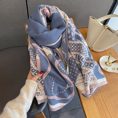 Bufanda de Imitación Cashmere con Estampado de Caballos - Versión Extendida y Reforzada - Image 17