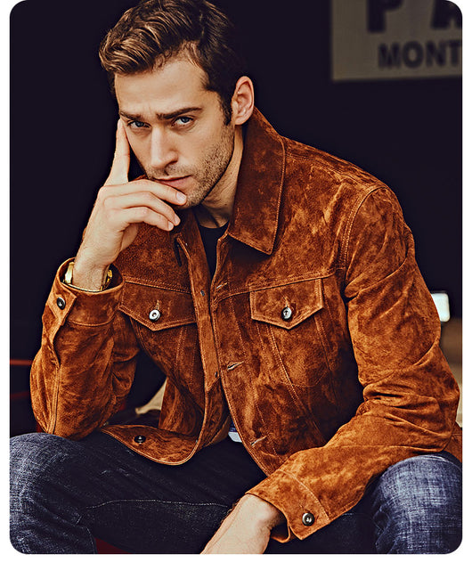 Chaqueta de Cuero para Motociclista Estilo Americano - Image 7