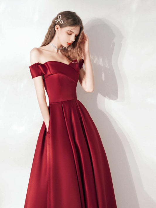 Vestido de Satén Rojo Elegante para Cena y Eventos Formales - Image 2