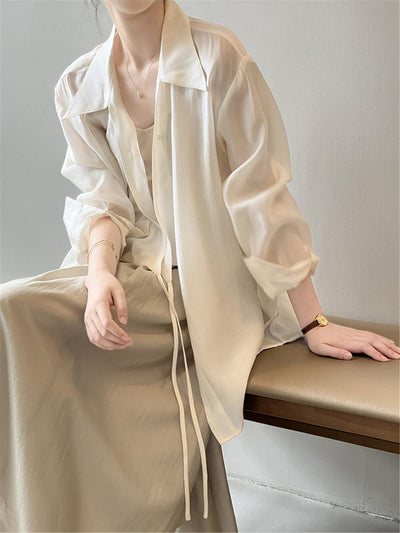 Conjunto Ejecutivo de Falda y Blusa Manga Larga Guofeng - Image 8