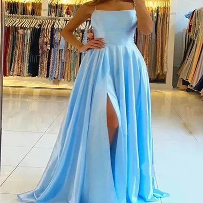 Vestido de Noche Elegante con Abertura Lateral