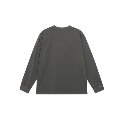 Camiseta Manga Larga Básica de Algodón Puro para Hombre - Image 26