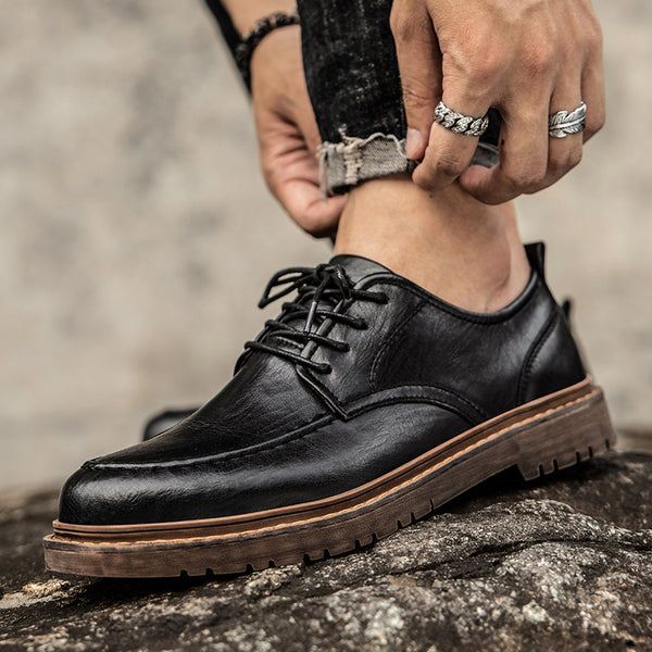 Zapatos de Cuero Casual Estilo Británico - Versátiles y Elegantes