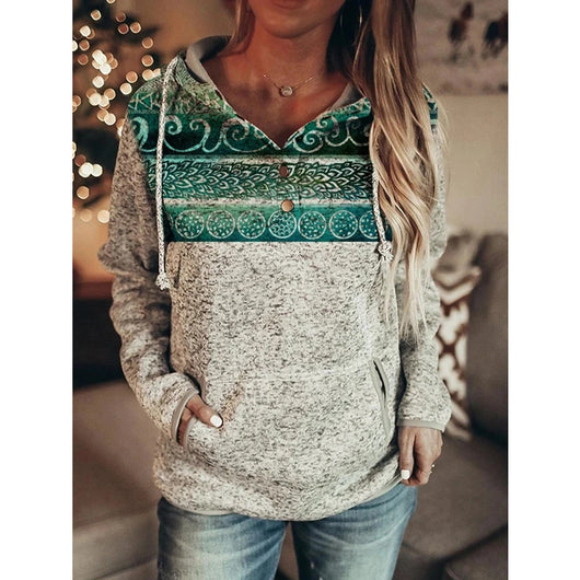 Sudadera Gris con Capucha y Estampado para Mujer - Image 19