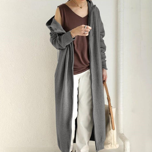 Abrigo Hoodie de Felpa Casual de Manga Larga para Mujer - Image 12