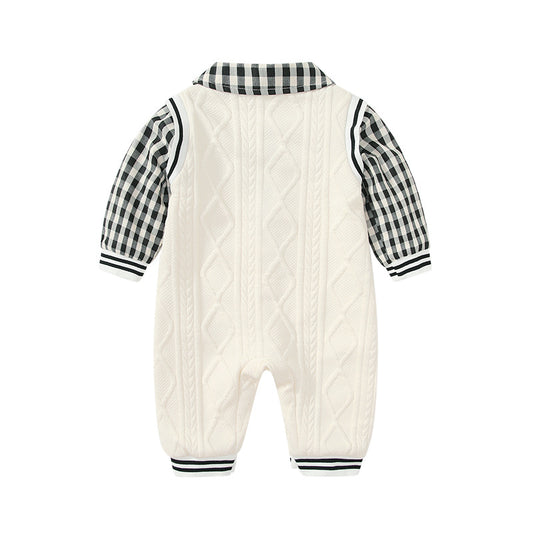 Jumpsuit Universitario Otoño para Bebé con Efecto Dos Piezas - Image 2