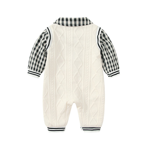 Jumpsuit Universitario Otoño para Bebé con Efecto Dos Piezas