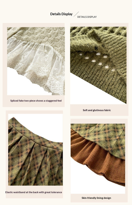 Falda de Invierno Verde Vintage para Mujer - Diseño Elegante y Moderno - Image 18
