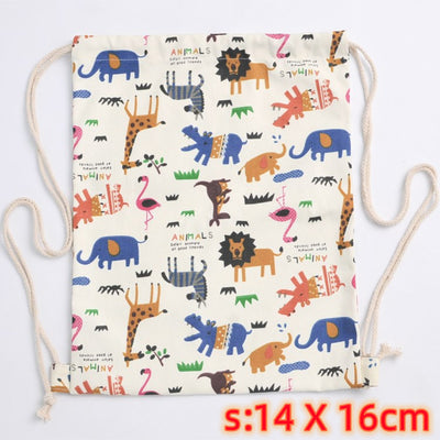 Bolsa de Almacenamiento con Cordón Estampado Zoo - Ideal para Regalos de Té - Image 8