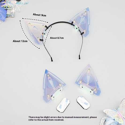 Conjunto de Armadura Mecánica Cyberpunk con Máscara, Protectores de Brazos y Diadema de Orejas de Gato - Image 2