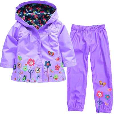 Chaqueta Impermeable con Capucha - Diseño Floral Resistente al Viento - Image 5