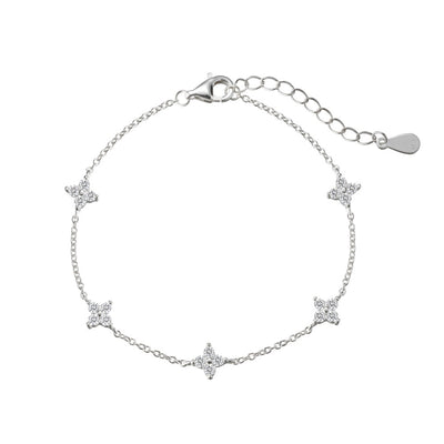 Collar y Pulsera de Plata Esterlina 925 Diseño Estrellado con Zirconia para Mujer - Image 7