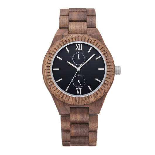 Reloj de Madera Multifuncional para Hombre con Movimiento de Cuarzo - Image 8