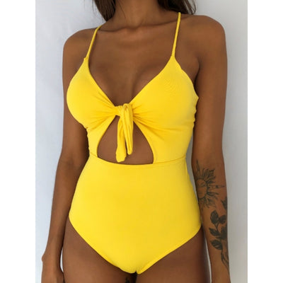 Traje de Baño Entero para Mujer con Tirantes Cruzados