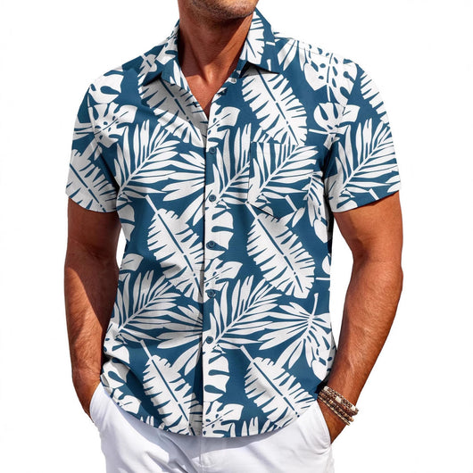 Camisa Hawaiana Versátil de Manga Corta para Hombre - Image 4