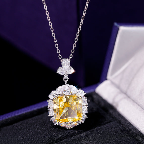 Collar de Plata 925 con Moissanita de Lujo para Mujer