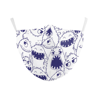 White dust mask with a colorful Day of the Dead sugar skull design, featuring a skeletal mouth and floral accents. - Image 12