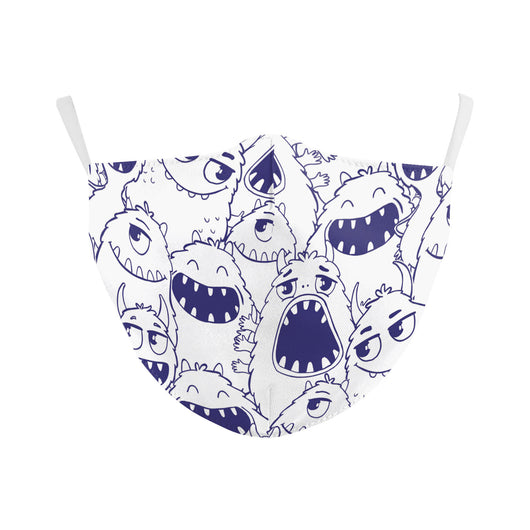White dust mask with a colorful Day of the Dead sugar skull design, featuring a skeletal mouth and floral accents. - Image 12