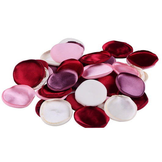 Pétalos de Rosa de Seda 4cm con Borde Quemado - Polvo Luminoso para Bodas - Image 5