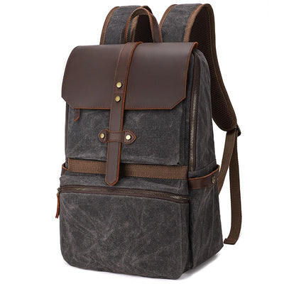 Mochila Hombre Cuero Crazy Horse Impermeable con Diseño Batik - Image 8