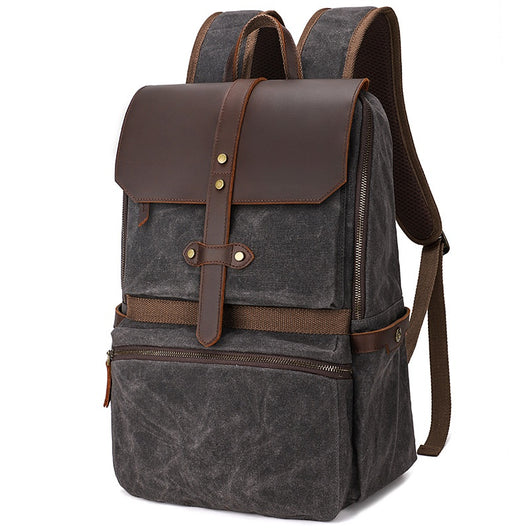 Mochila Hombre Cuero Crazy Horse Impermeable con Diseño Batik - Image 8
