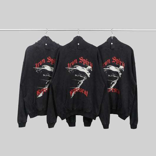 Sudadera Oversized con Estampado de Ángel Metalizado Efecto Desgastado - Image 5