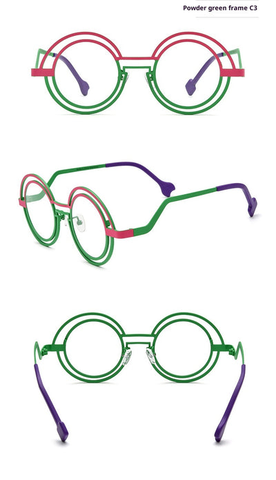 Gafas Redondas de Titanio Puro Ultraligeras Multicolor - Image 15