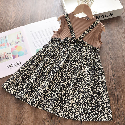 Vestido Infantil Estampado Patchwork Manga Corta - Image 17