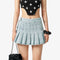 Falda Plisada Denim Vintage Desgastado