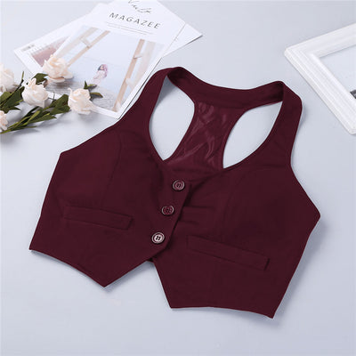 Chaleco Ajustado de Cuello V con Botones para Mujer - Image 14